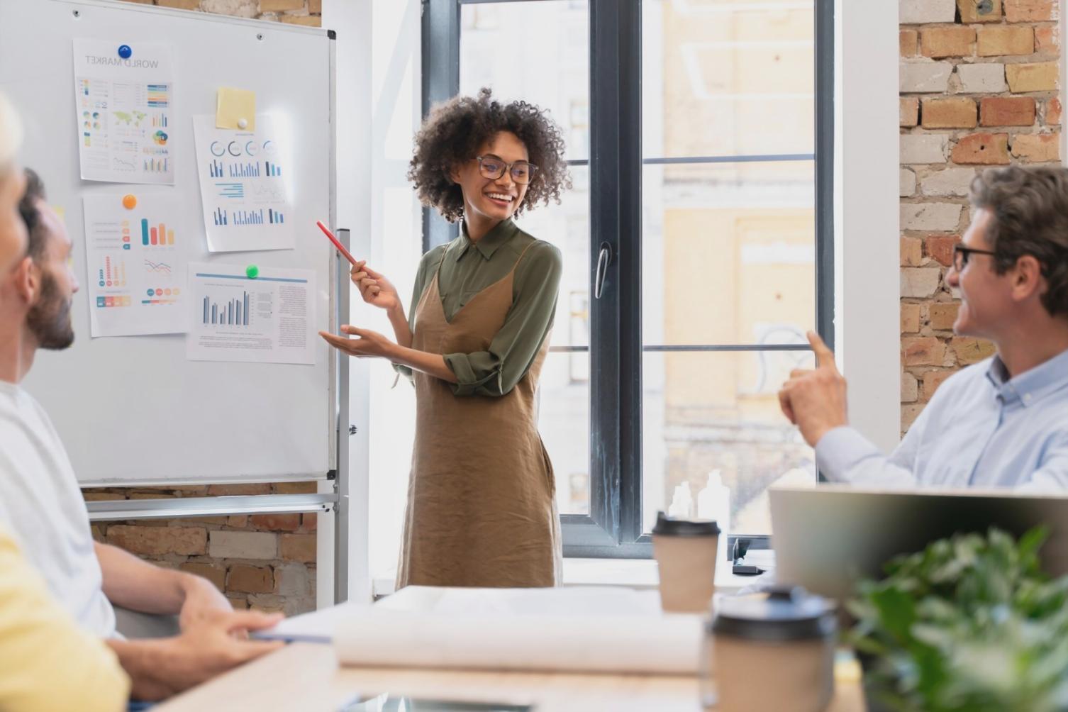 Financial data analysis and business performance review session